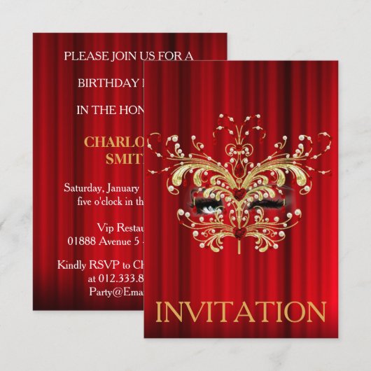 Marilyn Monroe Theater Musical Invitation Kaart (Voorkant / Achterkant)