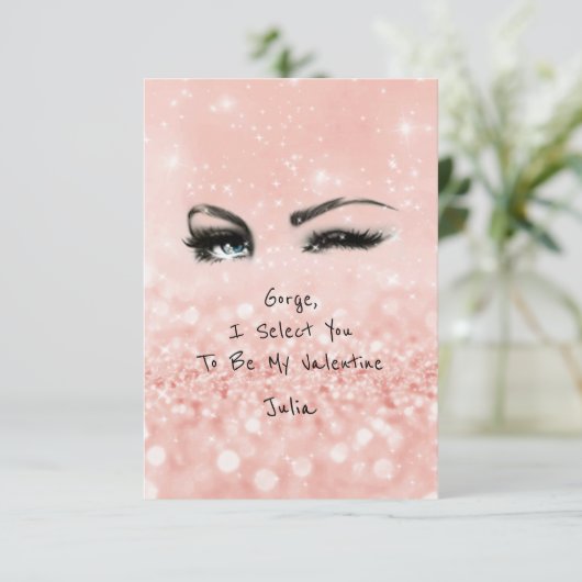 Marilyn Monroe Valentijn Love Declaration Roze Kaart (Staand voorkant)