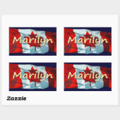 MARILYN Naam & Canadese vlag Persoonlijke Stickers (Vel)