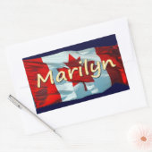 MARILYN Naam & Canadese vlag Persoonlijke Stickers (Envelop)