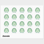 Marilyn Name Clover Boho Rainbow Vierkante Sticker (Vel)