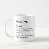 Marilyn name, Editable name, Custom name Koffiemok (Links)