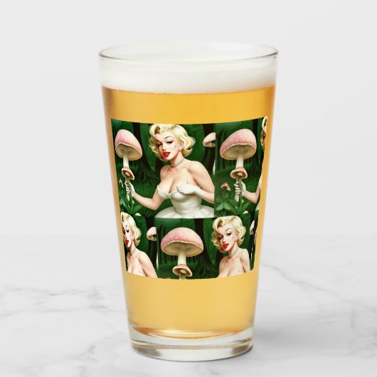 Marilyn paddenstoel leuk home decor uniek glas (Voorkant gevuld)