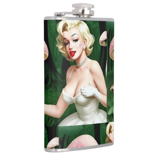 Marilyn paddenstoel leuk home decor uniek heupfles (Rechts)