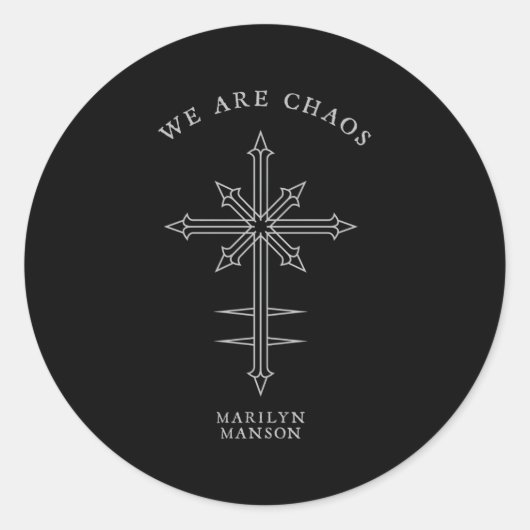 Marilyn Son â€"Chaos Cross Ronde Sticker (Voorkant)