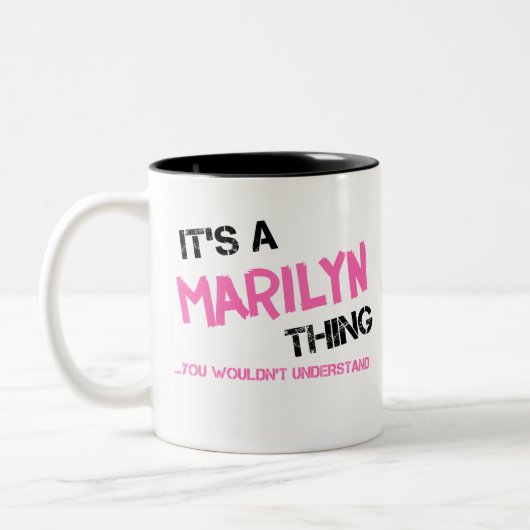 Marilyn wat je niet zou begrijpen tweekleurige koffiemok (Links)