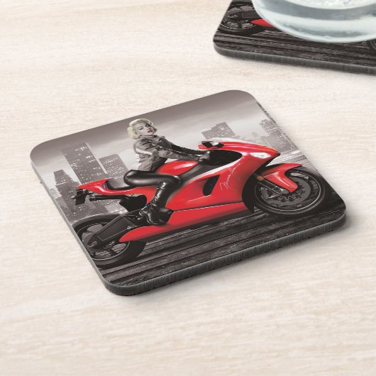 Marilyn's motor bier onderzetter (Linkerzijde)