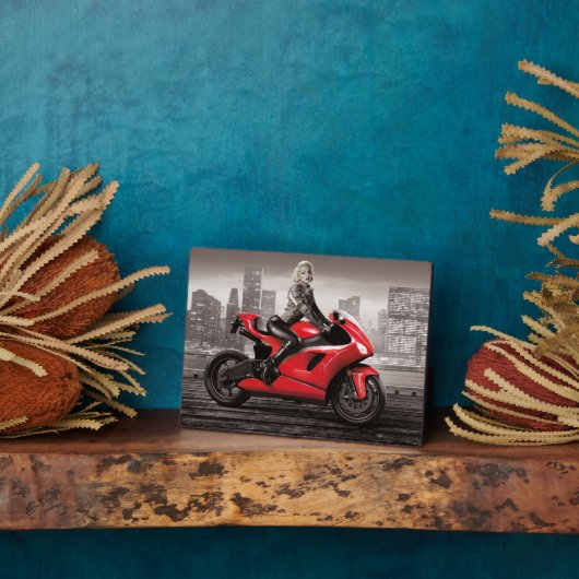 Marilyn's motorfiets fotoplaat (Zijkant)