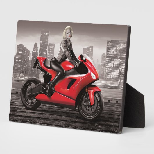 Marilyn's motorfiets fotoplaat (Zijkant)