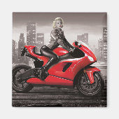 Marilyn's motorfiets magneet (Voorkant)