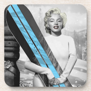 Marilyn's snowboard bier onderzetter