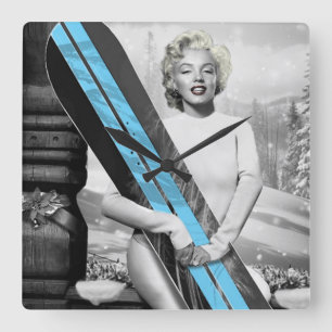 Marilyn's Snowboard Vierkante Klok