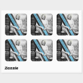 Marilyn's Snowboard Vierkante Sticker (Vel)