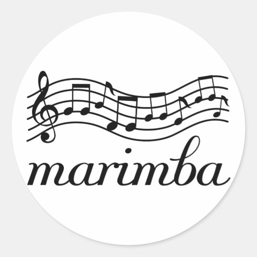 Marimba Black Music Personeel Ronde Sticker (Voorkant)