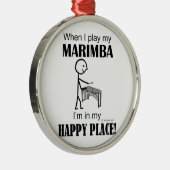 Marimba Happy Place Metalen Ornament (Rechts)