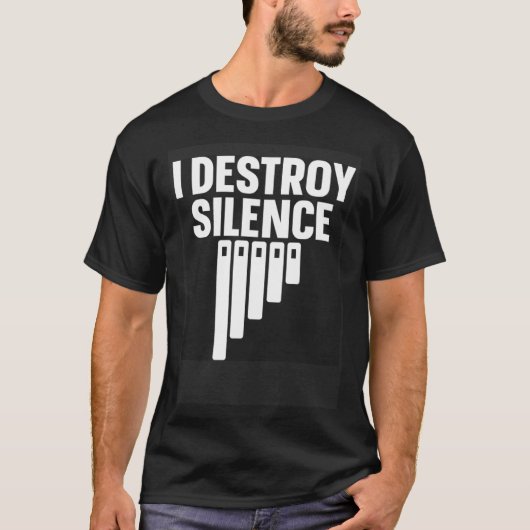 Marimba Instrument I Destroy Silence T-shirt (Voorkant)