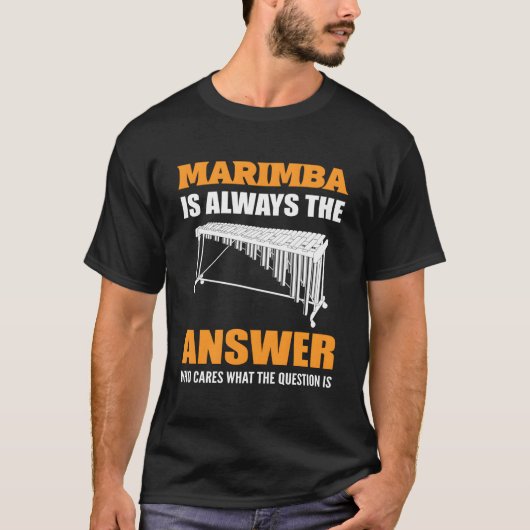 Marimba Instrument Marimba Speler T-shirt (Voorkant)