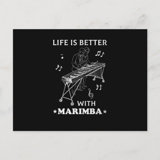 Marimba Jazz Xylophone Player Vibraphone Musician Briefkaart (Voorkant)