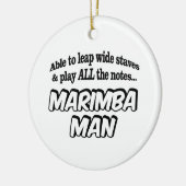 Marimba Man - Muziek superheld Keramisch Ornament (Links)
