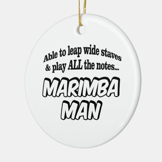 Marimba Man - Muziek superheld Keramisch Ornament (Links)