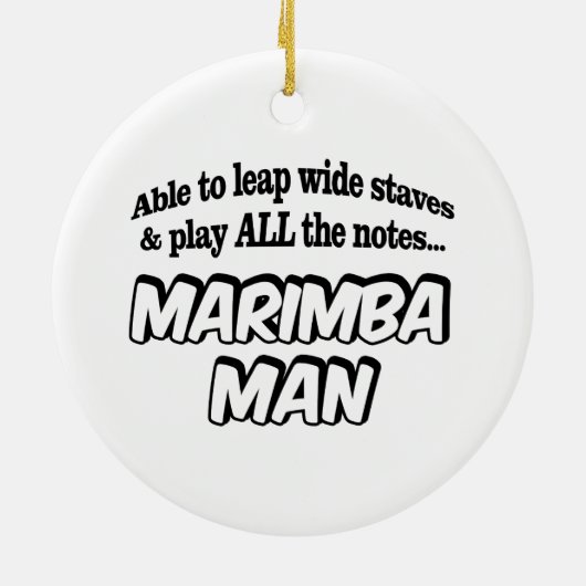 Marimba Man - Muziek superheld Keramisch Ornament (Achterkant)