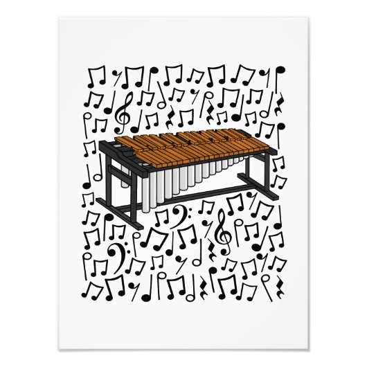 Marimba Musical Notities Percussionist Musician Foto Afdruk (Voorkant)