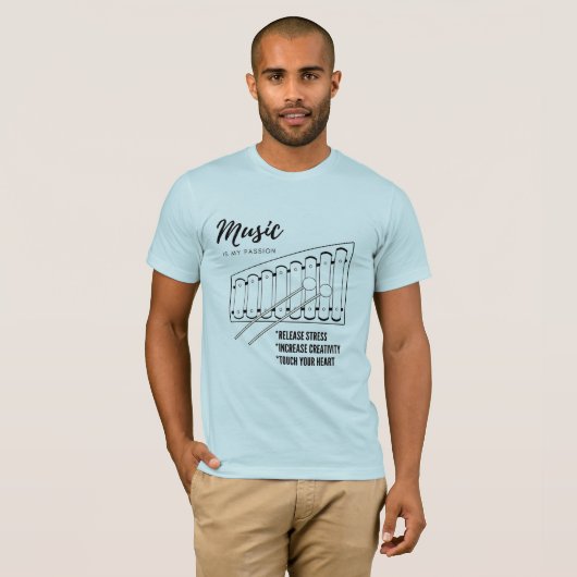 marimba, muziek t-shirt (Voorkant volledig)