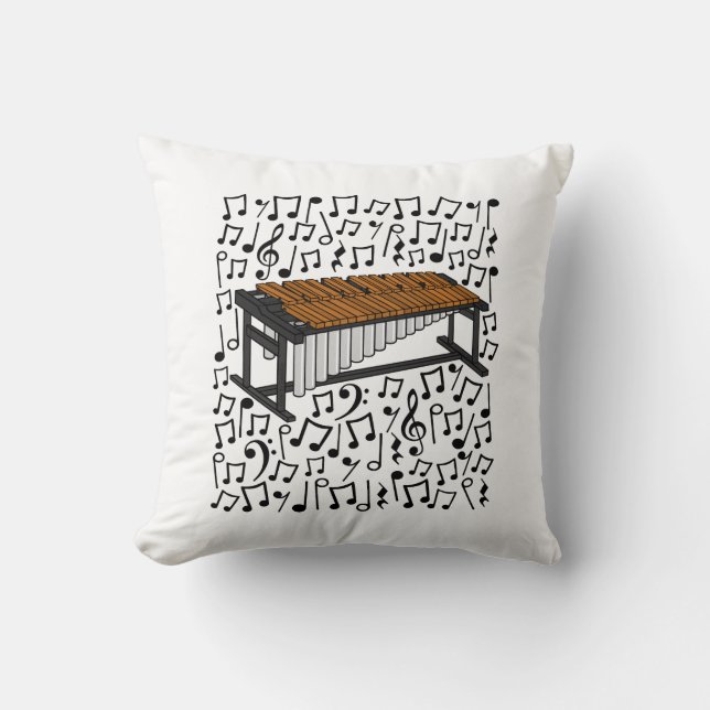 Marimba muzieknoten Percussionist muziekleraar Kussen (Voorkant)