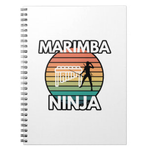 Marimba Ninja Percussionist Musicien Marching Band Notitieboek