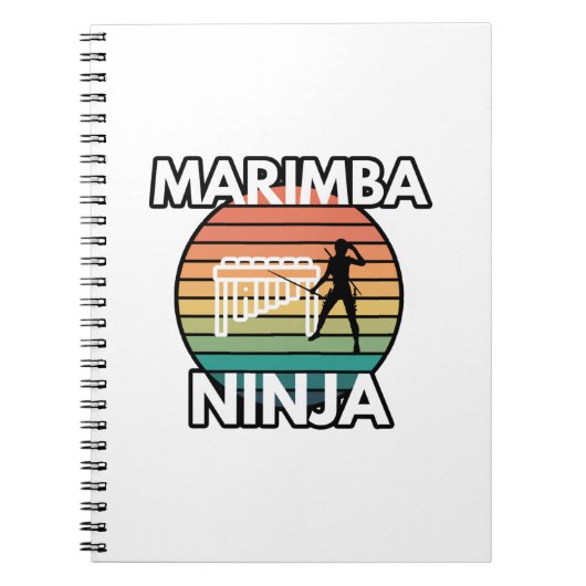 Marimba Ninja Percussionist Musicien Marching Band Notitieboek (Voorkant)