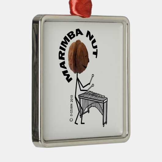 Marimba Nut Metalen Ornament (Rechts)