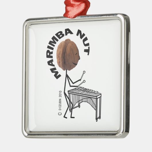 Marimba Nut Metalen Ornament (Links)