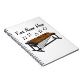 Marimba Percussie Leraar Percussionist Custom Notitieboek (Rechterzijde)