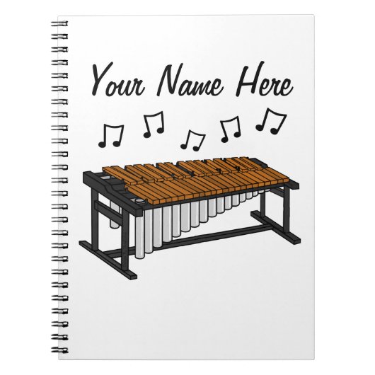 Marimba Percussie Leraar Percussionist Custom Notitieboek (Voorkant)