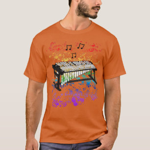 Marimba Rainbow Kleuren Marimbist Percussie Muziek T-shirt