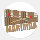 Marimba Ronde Sticker (Voorkant)