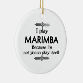 Marimba - Speel zelf Funny Deco Music Keramisch Ornament (Rechts)