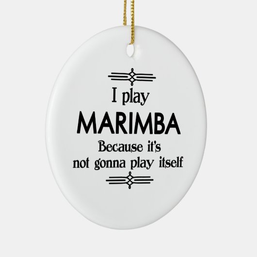 Marimba - Speel zelf Funny Deco Music Keramisch Ornament (Rechts)