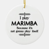 Marimba - Speel zelf Funny Deco Music Keramisch Ornament (Voorkant)