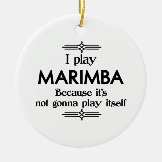 Marimba - Speel zelf Funny Deco Music Keramisch Ornament (Voorkant)