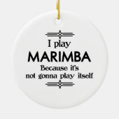 Marimba - Speel zelf Funny Deco Music Keramisch Ornament (Achterkant)
