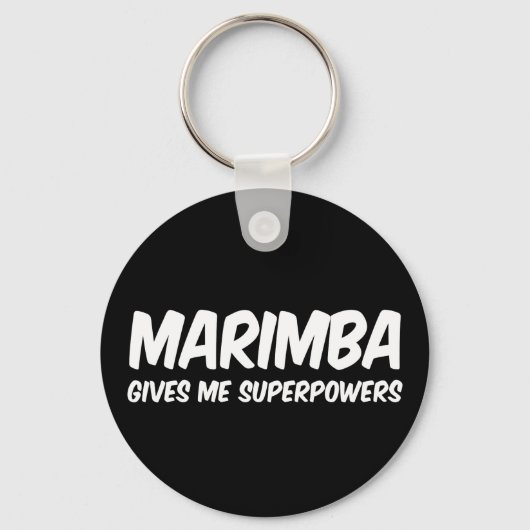 Marimba Supergrootmachten Funny Superheld Music Sleutelhanger (Voorkant)