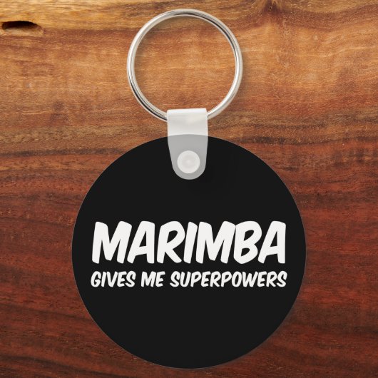 Marimba Supergrootmachten Funny Superheld Music Sleutelhanger (Voorkant)