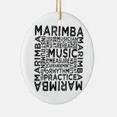 Marimba Typography Keramisch Ornament (Rechts)