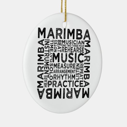 Marimba Typography Keramisch Ornament (Rechts)