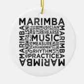 Marimba Typography Keramisch Ornament (Voorkant)