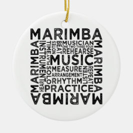 Marimba Typography Keramisch Ornament