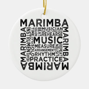 Marimba Typography Keramisch Ornament