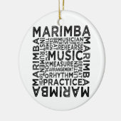 Marimba Typography Keramisch Ornament (Links)