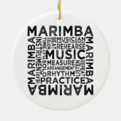 Marimba Typography Keramisch Ornament (Achterkant)